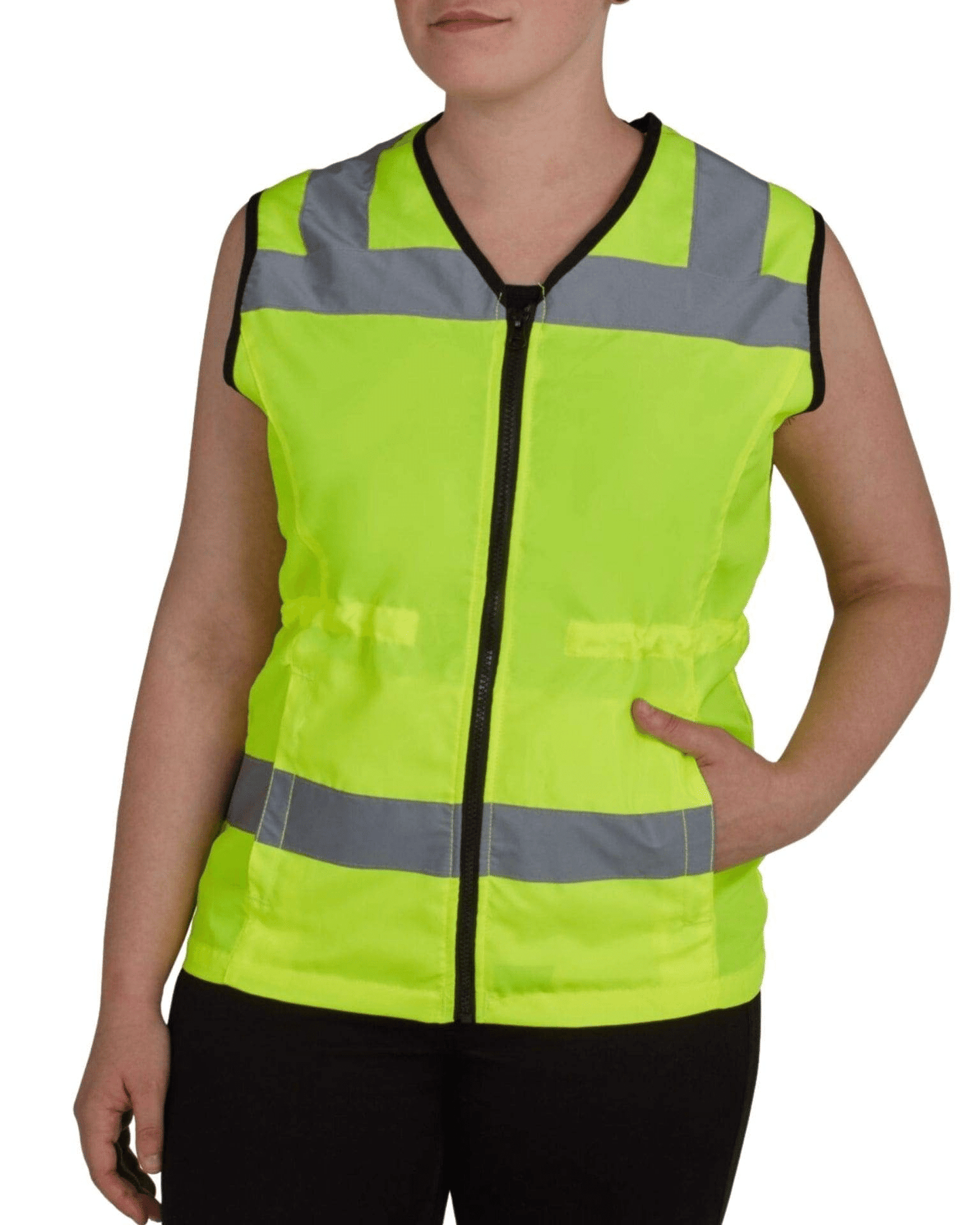 UHV662 HiVis Women's Nylon Vest with Pockets