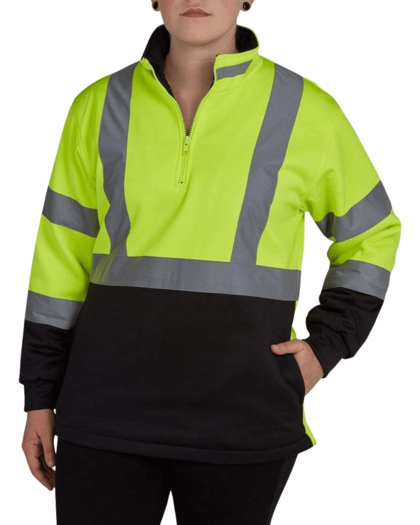 UHV667 HiVis Women's 1/4 Zip Soft Shell