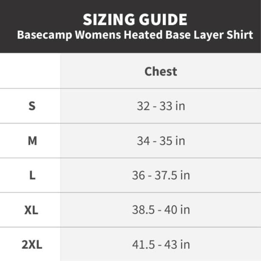 Basecamp Womens Heated Base Layer Shirt